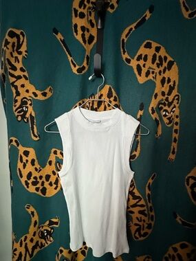 LASCANA | White Ribbed Sleeveless Tank Top